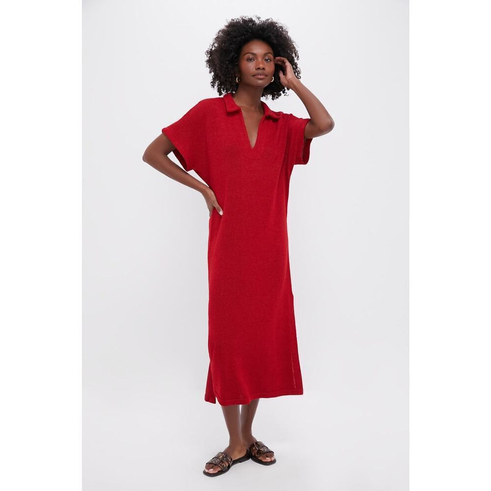 POMANDER PLACE Red Maren Polo Dress Size XS/S NWT Retail $148 Tuckernuck